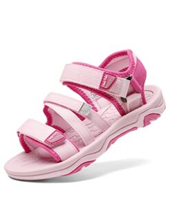 DREAM PAIRS Unisex-Child Summer Outdoor Athletic Sport Sandal SDAS2307K Pink/Hot Pink – 2 Little Kid