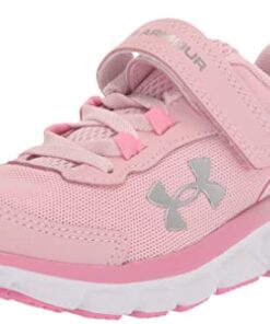 Under Armour Girls Pre-School Assert 9 Alternate Closure Running Shoe, (601) Prime Pink/Flamingo/Metallic Silver, 1.5 Little Kid