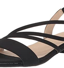 LifeStride Women’s Joy 2 Strappy Sandal Heeled, Black, 9 Wide