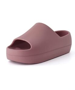 CUSHIONAIRE Women’s Harrison platform slide sandal with +Comfort, Blush 7