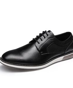 Bruno Marc Men’s Plain Toe Oxford Shoes Business Formal Derby Dress Sneakers,Black,Size13W,SBOX223MWIDE