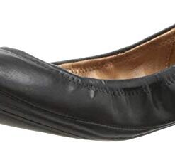 Lucky Brand Women’s Emmie Ballet Flat, Black/Leather, 8 M US