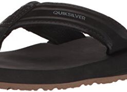 Quiksilver boys Monkey Wrench Youth Sandal, Black/Black/Brown, 6 Big Kid US