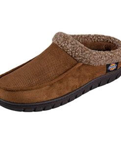 Dickies Men’s Open and Closed Back Memory Foam Slippers with Indoor/Outdoor Sole, Medium Tan, Large