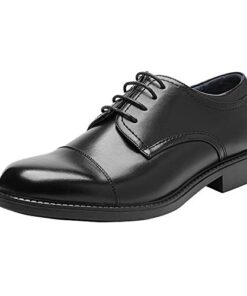 Bruno Marc Men’s Downing-01 Black Leather Lined Dress Oxford Shoes Classic Lace Up Formal Size 10 M US