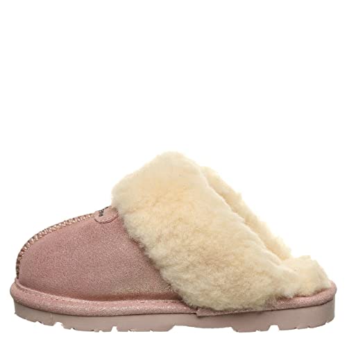 BEARPAW Loki Youth Pink Glitter Size 5 | Youth ‘s Slippers | Youth ‘s Shoes | Comfortable & Light-Weight