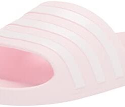 adidas Women’s Adilette Aqua Slides Sandal, Almost Pink/White/Almost Pink, 8