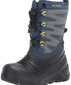 Merrell Snow Quest Lite 3.0 Waterproof Boot, Navy/Black, 6 US Unisex Big Kid