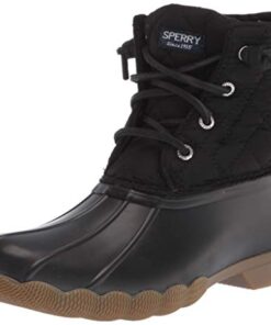 Sperry Saltwater Boot, Black, 4 US Unisex Big Kid