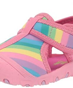 Western Chief Kids Beachgoer Neoprene Sandal Sport, Pink Rainbow, 7 US Unisex Toddler