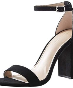The Drop Women’s Rebecca Strappy High Block Heel Sandal Shoe, Black, 6.5 M US