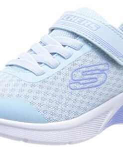 Skechers Kids Girls Microspec Max-Epic Brights Sneaker, Light/Blue, 2.5 Little Kid