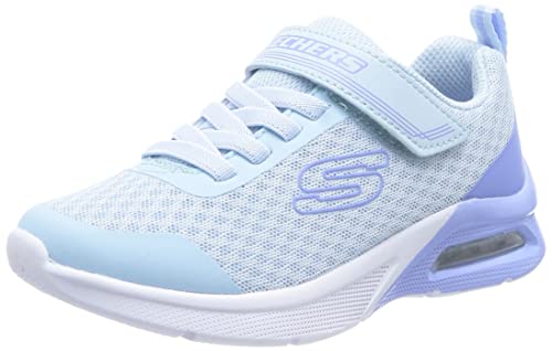 Skechers Kids Girls Microspec Max-Epic Brights Sneaker, Light/Blue, 2.5 Little Kid