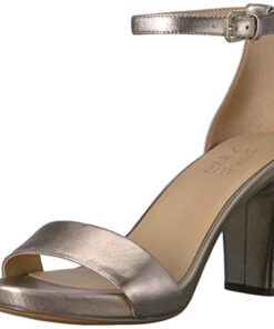 Naturalizer Womens Joy Ankle Strap Heeled Dress Sandal,Bronze Leather,8 Wide