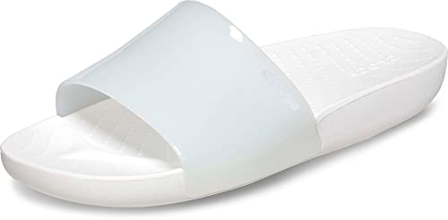 Crocs Women’s Splash Slides Sandal, White, 8