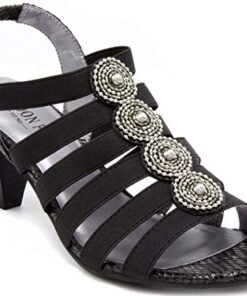 LONDON FOG Nanci Dress Sandals Black 7 M US