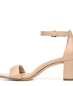 Naturalizer Womens Vera Ankle Strap Block Heel Dress Sandal ,Crème Brulee Beige Leather,7.5W