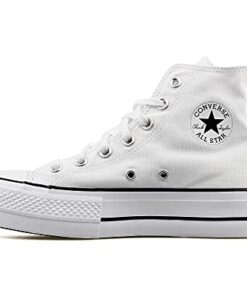 Converse Women’s Chuck Taylor All Star Lift High Top Sneakers, White/Black/White, 6.5 Medium US