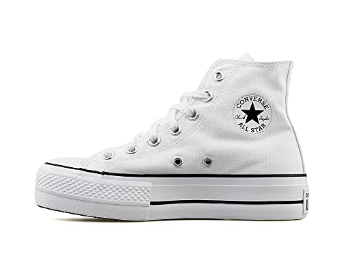 Converse Women’s Chuck Taylor All Star Lift High Top Sneakers, White/Black/White, 6.5 Medium US