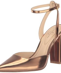 Jessica Simpson Women’s Nazela Pointed Toe Pump, Bronze, 6