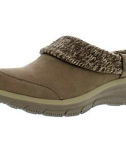 Skechers Women’s Easy Going-Good Duo Mule, Taupe, 10