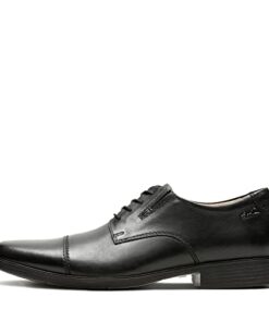 Clarks Men’s Tilden Cap Oxford Shoe,Black Leather,12 M US