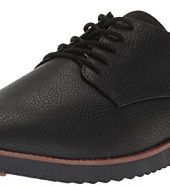Dr. Scholl’s Shoes Men’s Sync Plain Toe Dress Casual Oxford, Black/Black Smooth, 9 US