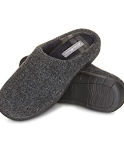 Eddie Bauer Men’s Fremont Slippers | House Slippers for Men | Cushioned Footbed Lightweight Slip-On Bedroom Shoes with Rubber Outsole