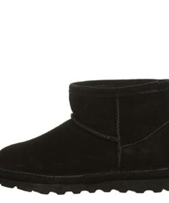 BEARPAW Alyssa Youth Black Size 2 | Youth ‘s Ankle Boot | Youth ‘s Slip On Boot | Comfortable Winter Boot