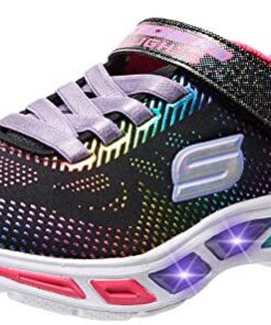 Skechers Kids Girls’ Litebeams-Gleam N’DREAM Sneaker, black/multi, 12.5 Medium US Little Kid