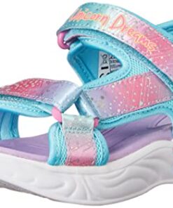 Skechers Kids Girls Unicorn Dreams Sandal-Majes Sneaker, Purple/Multi, 11 Little Kid