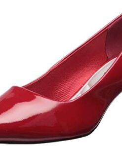 Easy Street Women’s Pointe Dress Pump, Red Patent, 9