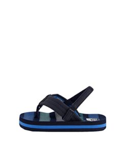 Reef Kids Boys Sandals, Little Ahi, Deep Sea Stripes, 11