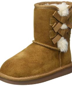 Koolaburra by UGG Unisex-Child Victoria Short Fashion Boot, Chestnut, 9 Toddler US