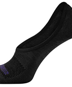 ZeroSock Bamboo Super Low Invisible Socks With Mesh Ventilation, Anti-Tear Double Thread Bottoms & Anti-Slip Gel Heel Grip (Women’s Size 8-10, Black)