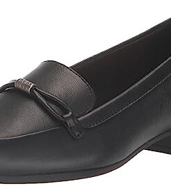 Clarks Women’s Juliet Shine Loafer, Black Leather, 8.5