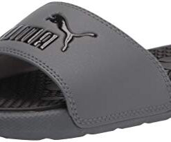 PUMA Cool Cat Slide Sandal, Castlerock Black, 11 US Unisex Little Kid