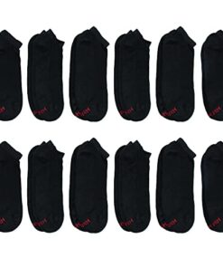 Hanes Men’s Double Low Cut Socks 12-Pair Pack, Available in Big & Tall