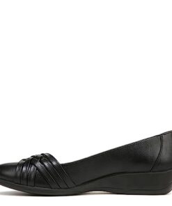 LifeStride Womens Incredible Ballet Flat, Black, 7.5 US