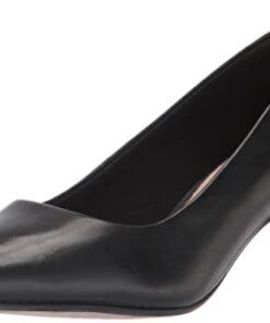 Clarks womens Linvale Jerica Pump, Black Leather, 7 Wide US