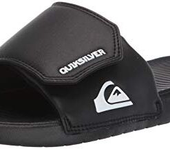 Quiksilver mens Bright Coast Adjust Sandal, Black/White/Black, 10 US