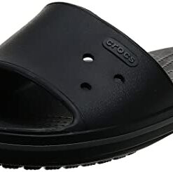 Crocs Unisex Crocband III Slide Sandals, Black/Graphite, 5 Men/7 Women M US