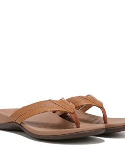 Vionic Women’s Rest Yoko Comfortable Toe-Post Sandal- Flip flops That Includes a Built-in Arch Support Orthotic Footbed Wheat 8 Medium