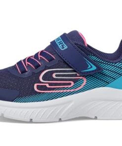 Skechers Girl’s Microspec Plus – Sprint Speed (Little Kids/Big Kids) Navy/Blue 2 Little Kid M