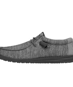 Hey Dude Wally Sport Knit Charcoal Size 15 | Men’s Shoes | Men’s Slip-on Loafers | Comfortable & Light-Weight