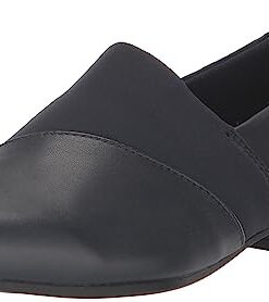 Clarks Women’s Juliet Gem Loafer, Navy Leather, 10 Wide