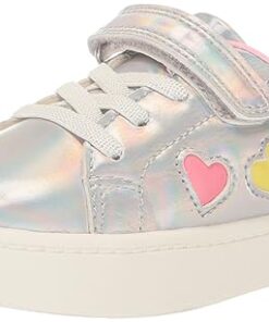 Carter’s Kids Perrie Sneaker, Silver, 11 US Unisex Toddler