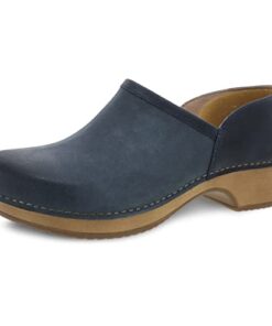 Dansko Brenna Navy Slip On Clogs for Women – Memory Foam and Arch Support for All -Day Comfort and Support – Lightweight EVA Oustole for Long-Lasting Wear 7.5-8 M US