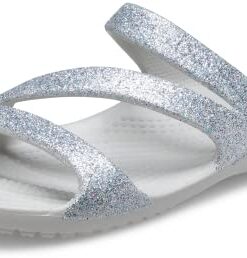 Crocs Women’s Kadee Ii Sandals, Silver Glitter, 7