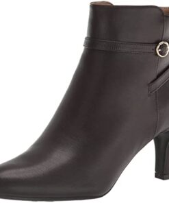 LifeStride womens Guild Ankle Boot, Dark Chocolate, 7.5 US